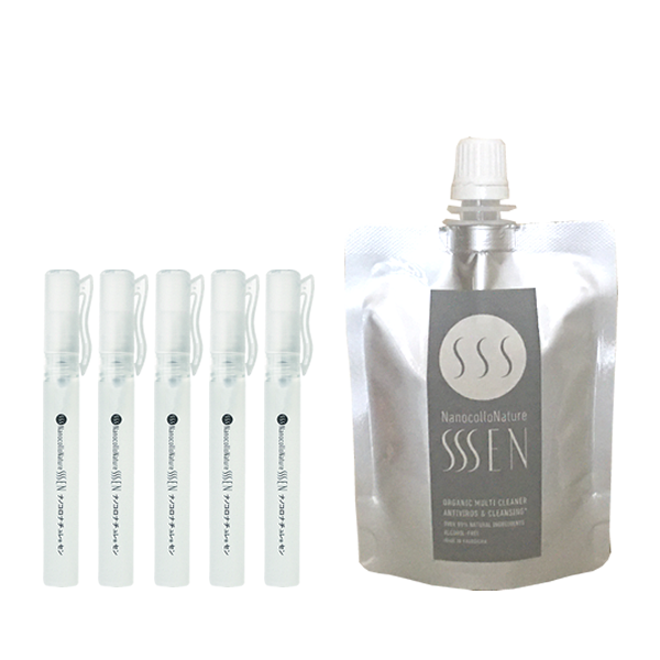 SSSEN 除菌・消臭スプレー 携帯用5本＋詰替用90mlセット
